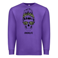Purple Camouflage Pattern Mom Skull Premium Sweatshirt - Bettercallsaul