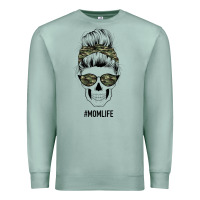 Seafoam Camouflage Pattern Mom Skull Premium Sweatshirt - Bettercallsaul