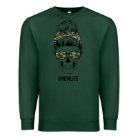 Sports Green Camouflage Pattern Mom Skull Premium Sweatshirt - Bettercallsaul