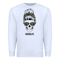 White Camouflage Pattern Mom Skull Premium Sweatshirt - Bettercallsaul