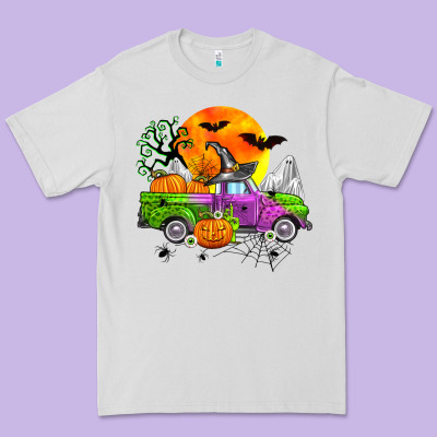 Halloween Farm Truck Premium Tee Designed By Zillion Design Studio