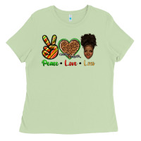 Matcha peace love locs Ladies Tee - texasbilliewilder