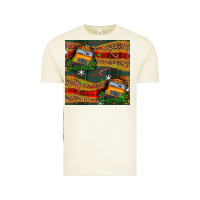 Vintage Arctic christmas school bus seamless pattern Vintage Tee - BundleAndBundleShop