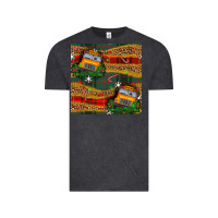 Vintage Black christmas school bus seamless pattern Vintage Tee - BundleAndBundleShop