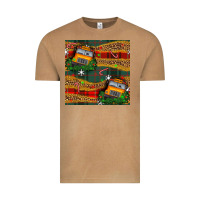Vintage Camel christmas school bus seamless pattern Vintage Tee - BundleAndBundleShop