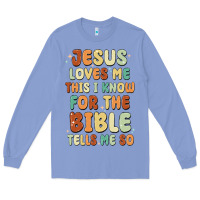 Colony Blue jesus loves me this i know for the bible tells me Long Sleeve Tee - MaliasSmallBusiness