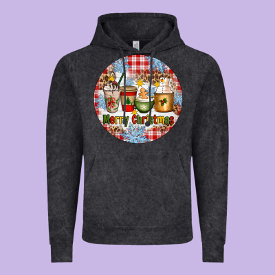 Merry Christmas Coffee Cups Vintage Hoodie Designed By Artiststas