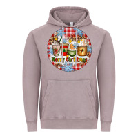 Vintage Zinc Merry Christmas Coffee Cups Vintage Hoodie - Artiststas