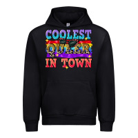 Black Coolest queer in town Urban Hoodie - CowGirlArtShop