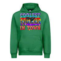 Emerald Coolest queer in town Urban Hoodie - CowGirlArtShop
