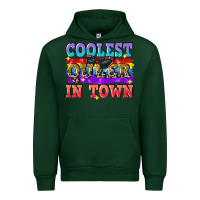 Forest Green Coolest queer in town Urban Hoodie - CowGirlArtShop