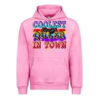 Fuchsia Pink Coolest queer in town Urban Hoodie - CowGirlArtShop