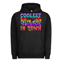 Pigment Black Coolest queer in town Urban Hoodie - CowGirlArtShop