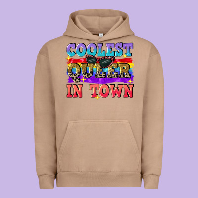 Coolest Queer In Town Urban Hoodie Designed By Cowgirlartshop