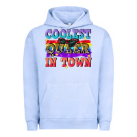 Pigment Grape Ice Coolest queer in town Urban Hoodie - CowGirlArtShop