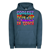 Pigment Midnight Navy Coolest queer in town Urban Hoodie - CowGirlArtShop
