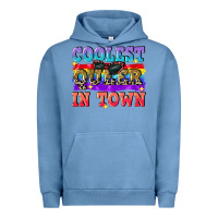Pigment Pebble Blue Coolest queer in town Urban Hoodie - CowGirlArtShop