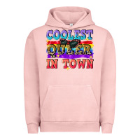 Pigment Salmon Coolest queer in town Urban Hoodie - CowGirlArtShop