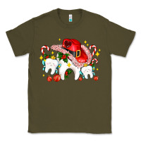 Army Green dental Christmas teeth and candies Classic Tee - AdoDesignShop