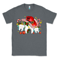 Charcoal Heather dental Christmas teeth and candies Classic Tee - AdoDesignShop