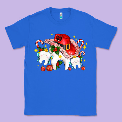 Dental Christmas Teeth And Candies Classic Tee Designed By Adodesignshop