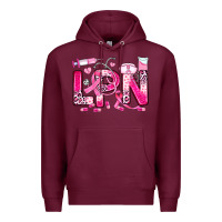 Burgundy breast cancer lpn licensed practical nurse Premium Hoodie - JahusDesignShop