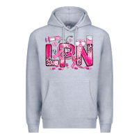 Heather Grey breast cancer lpn licensed practical nurse Premium Hoodie - JahusDesignShop