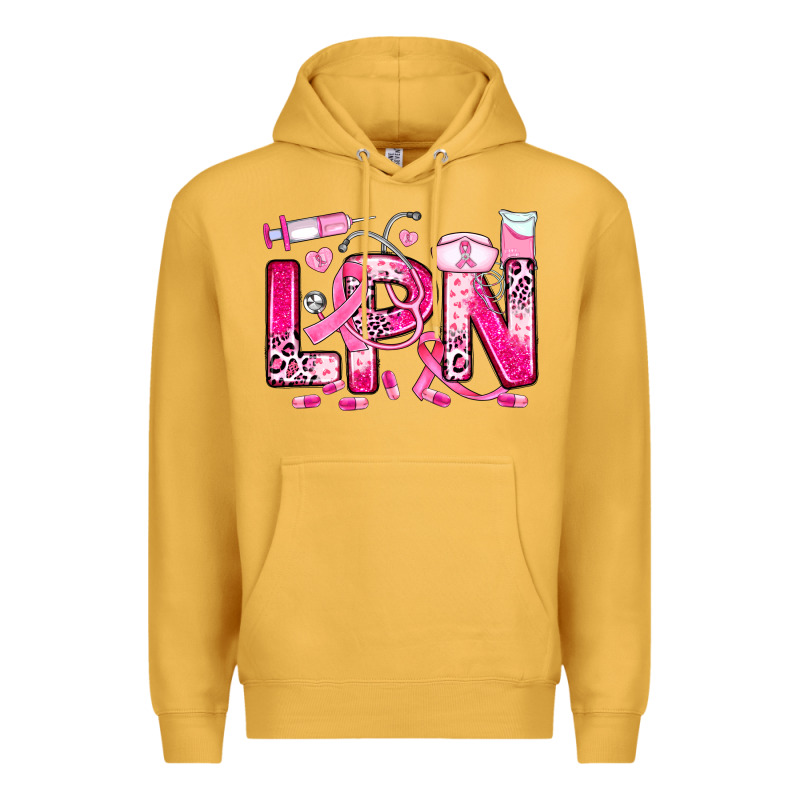 Breast Cancer Lpn Licensed Practical Nurse Premium Hoodie by JahusDesignShop | Teevron
