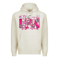 Oatmeal Heather breast cancer lpn licensed practical nurse Premium Hoodie - JahusDesignShop
