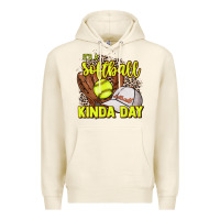 Tofu It's a Softball kinda day leopard Premium Hoodie - NancyCooperArtShop