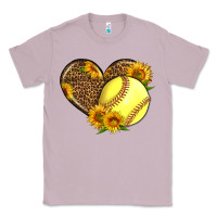 Lilac Softball Heart With Sunflowers Classic Tee - LillyAllenDesigns