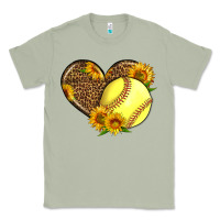 Matcha Softball Heart With Sunflowers Classic Tee - LillyAllenDesigns
