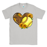Moon Dust Softball Heart With Sunflowers Classic Tee - LillyAllenDesigns
