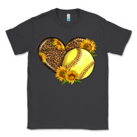 Smoke Softball Heart With Sunflowers Classic Tee - LillyAllenDesigns