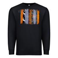 Black Western Cowhide Glitter Aztec Leopard Pattern Brushstroke Premium Sweatshirt - Bettercallsaul