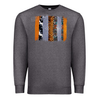 Charcoal Heather Western Cowhide Glitter Aztec Leopard Pattern Brushstroke Premium Sweatshirt - Bettercallsaul