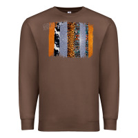 Chestnut Western Cowhide Glitter Aztec Leopard Pattern Brushstroke Premium Sweatshirt - Bettercallsaul
