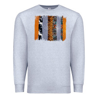 Heather Grey Western Cowhide Glitter Aztec Leopard Pattern Brushstroke Premium Sweatshirt - Bettercallsaul