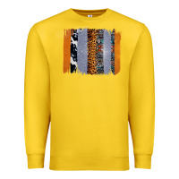 Lemon Western Cowhide Glitter Aztec Leopard Pattern Brushstroke Premium Sweatshirt - Bettercallsaul