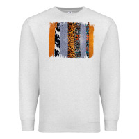 Oatmeal Heather Western Cowhide Glitter Aztec Leopard Pattern Brushstroke Premium Sweatshirt - Bettercallsaul