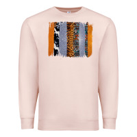 Pale Pink Western Cowhide Glitter Aztec Leopard Pattern Brushstroke Premium Sweatshirt - Bettercallsaul
