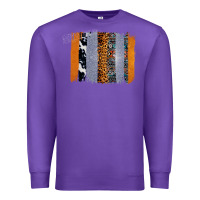 Purple Western Cowhide Glitter Aztec Leopard Pattern Brushstroke Premium Sweatshirt - Bettercallsaul