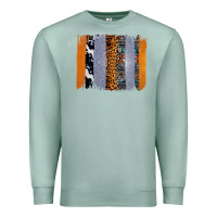 Seafoam Western Cowhide Glitter Aztec Leopard Pattern Brushstroke Premium Sweatshirt - Bettercallsaul