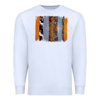 White Western Cowhide Glitter Aztec Leopard Pattern Brushstroke Premium Sweatshirt - Bettercallsaul