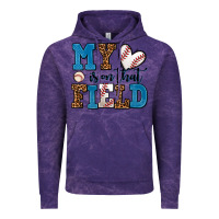 Cloud Purple my heart is on that field baseball Vintage Hoodie - AdoDesignShop