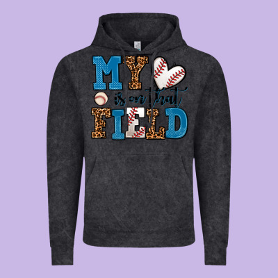 My Heart Is On That Field Baseball Vintage Hoodie Designed By Adodesignshop