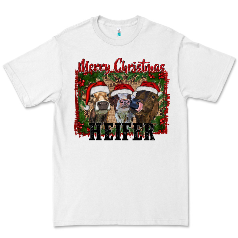 Merry Christmas Heifer Premium Tee by RanaPortraitStore | Teevron