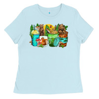 Baby Blue bear coffee cups Ladies Tee - Zillion Design Studio