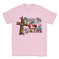 Bubblegum Pink jesus is my valentine Classic Tee - CowhideDigitalArt