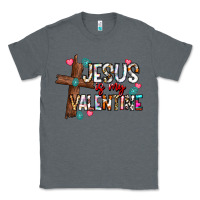 Charcoal Heather jesus is my valentine Classic Tee - CowhideDigitalArt